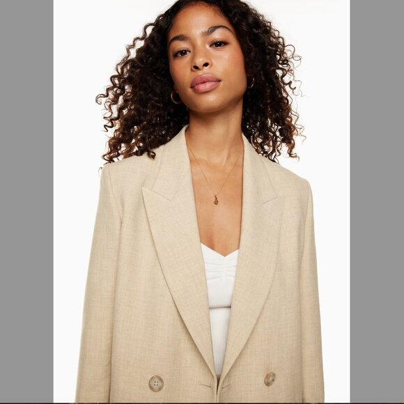 Aritzia Wilfred destiny blazer Heather oat beige Size 12 | New | Never worn - Picture 6 of 14
